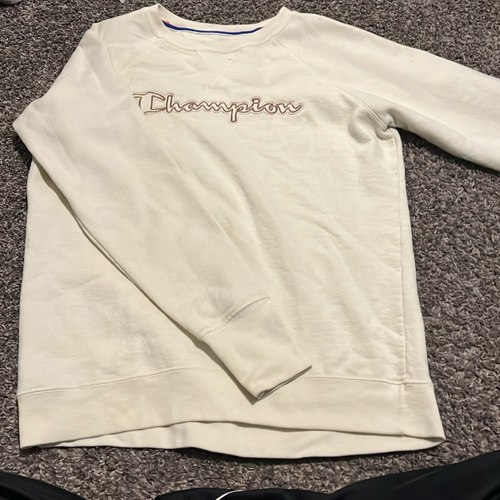 Cream color champion sweater